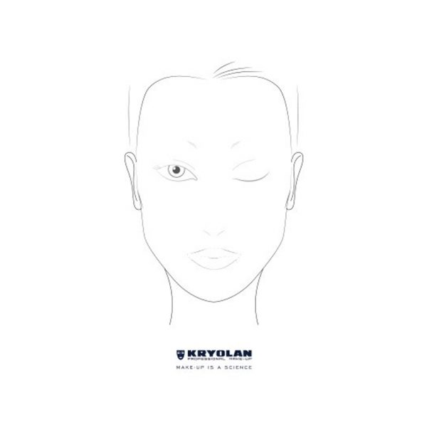 Kryolan Face charts – bloc para bosquejos 25 hojas